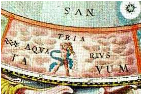 The symbolic representation of Aquarius, astrological atlas, seventeenth century. aquarius_09