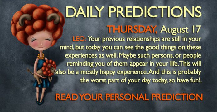 Daily Predictions for Thursday, 17 August 2017 aug17