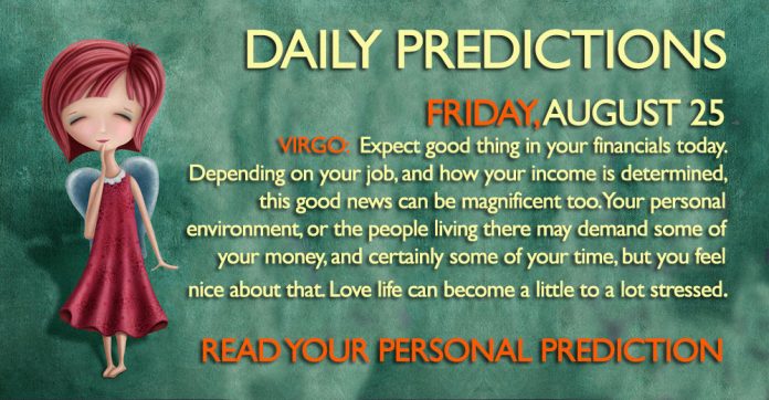 Daily Predictions for Friday, 25 August 2017 aug25
