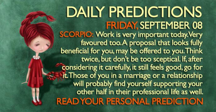 Daily Predictions for Friday, 8 September 2017 sep08