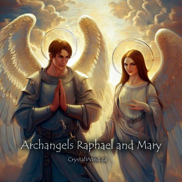 Archangel Raphael and Mary