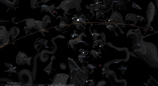 Full Moon January 2023 [Stellarium]