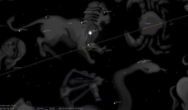 Full Moon February 2022 [Stellarium]