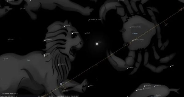 Full Moon February 2023 [Stellarium]