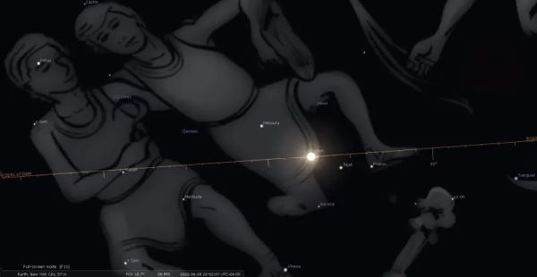 New Moon June 2022 Astrology [Stellarium]