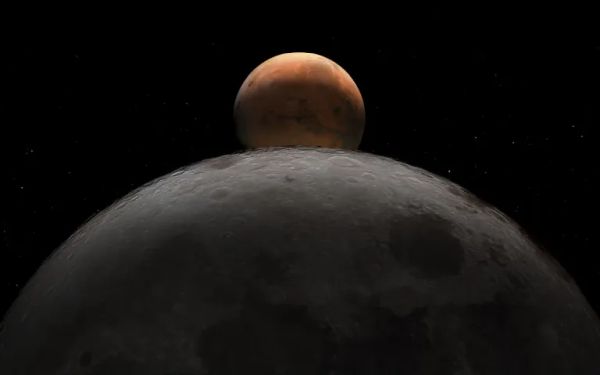 Lunar Occultation of Mars December 7, 2022