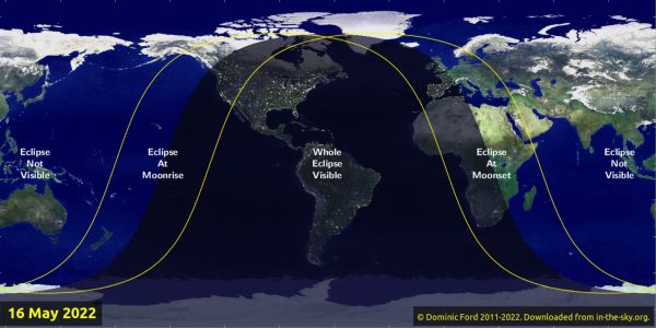 Lunar Eclipse May 2022 Path