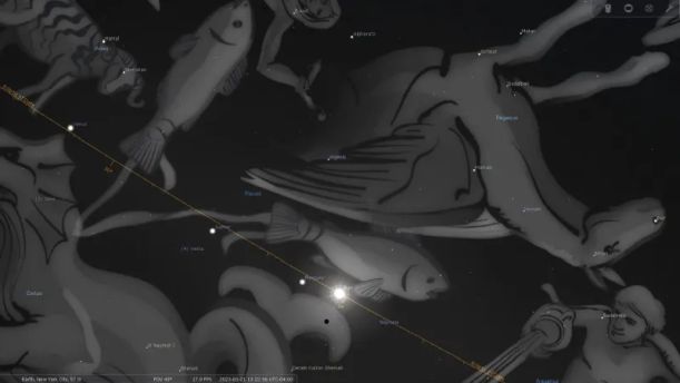 New Moon March 21, 2023 [Stellarium]