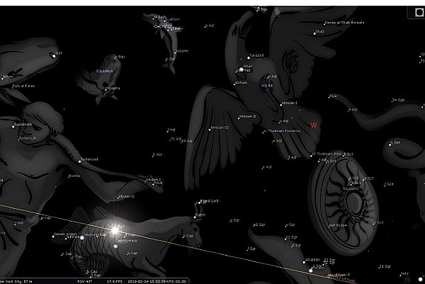 New Moon February 2019 [Stellarium]