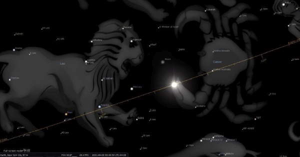 New Moon August 2021 [Stellarium]