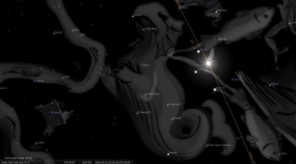 New Moon April 2021 [Stellarium]