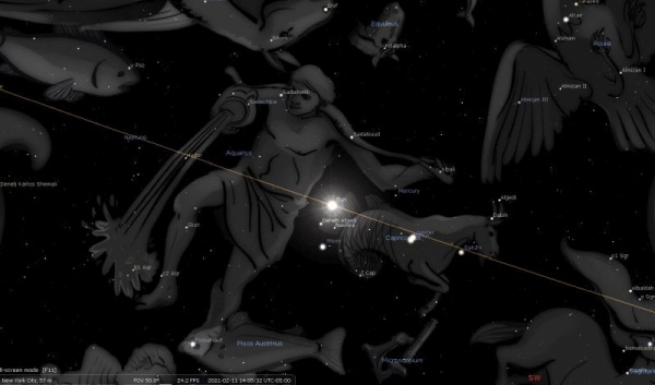 New Moon February 2021 [Stellarium]