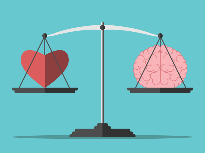 As one goes up – the other comes down mind heart seesaw
