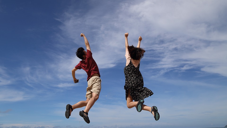 Shouting Hooray! hooray