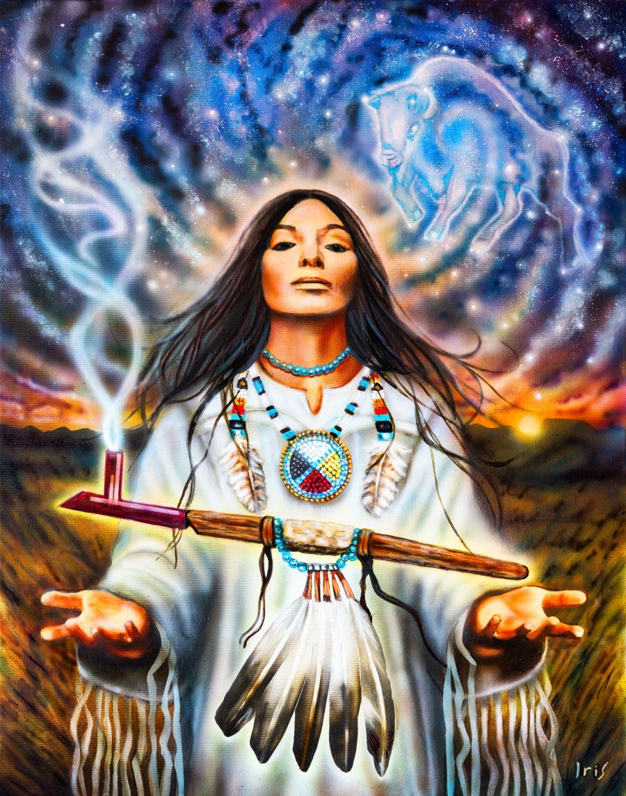 White Buffalo Calf Woman by Lisa Iris