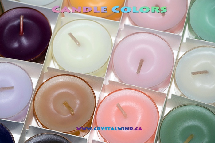 different colored candles