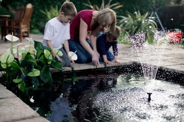 Enjoying the soothing sounds of trickling water