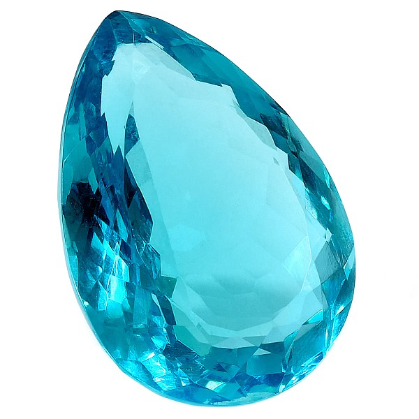blue zircon crystal gemstone