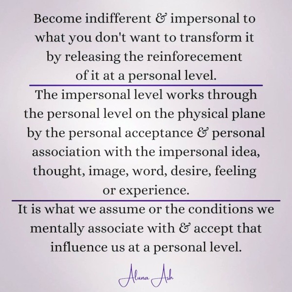 Indifferent and Impersonal