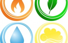 Four Elements: Earth, Air, Fire, Water