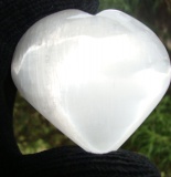 Satin Spar Selenite - ‘Prayer Heart’ Stones