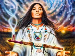 White Buffalo Calf Woman by Lisa Iris