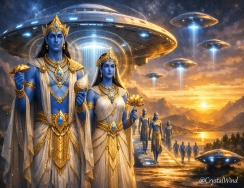 Blue-Skinned Ancients Prepare for Their Arrival on Earth