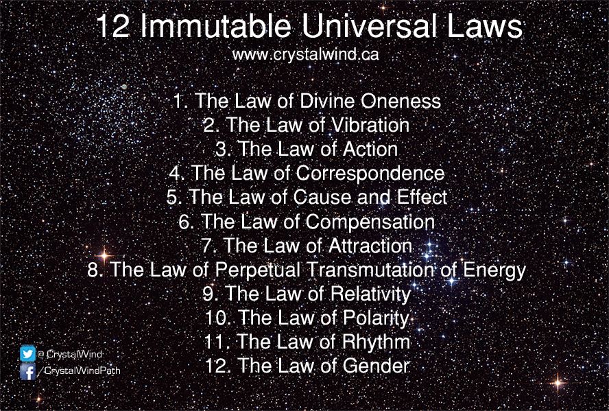 12 Immutable Universal Laws