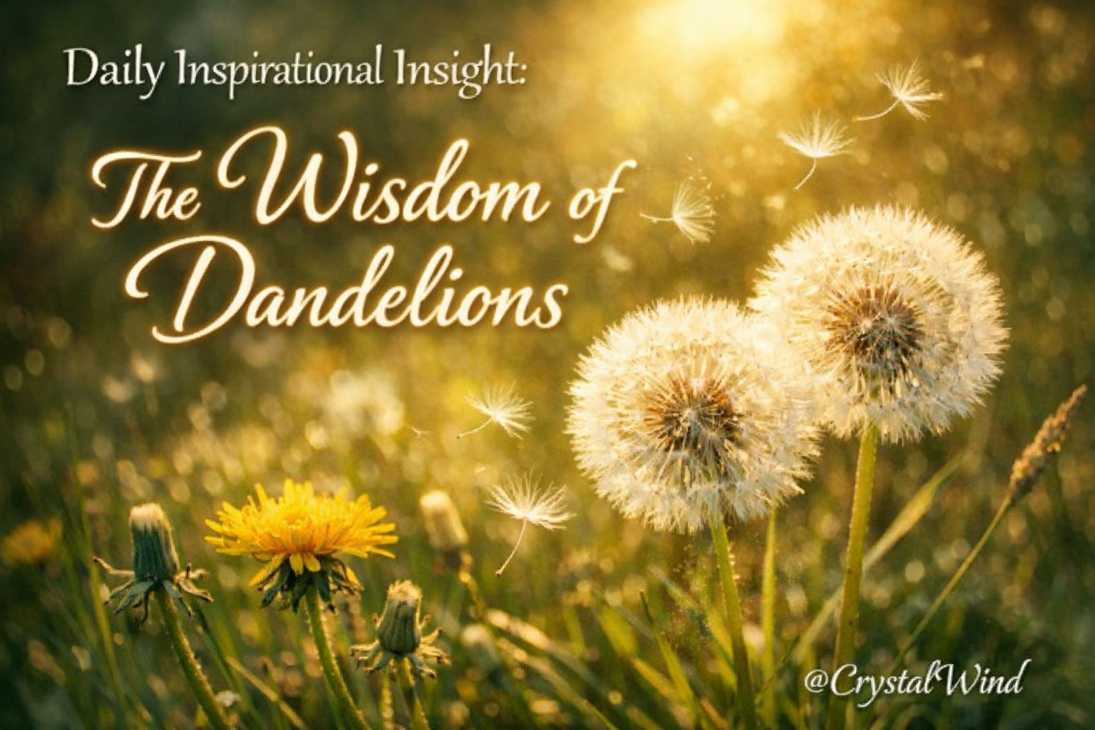 Daily Inspirational Insight: The Wisdom of Dandelions