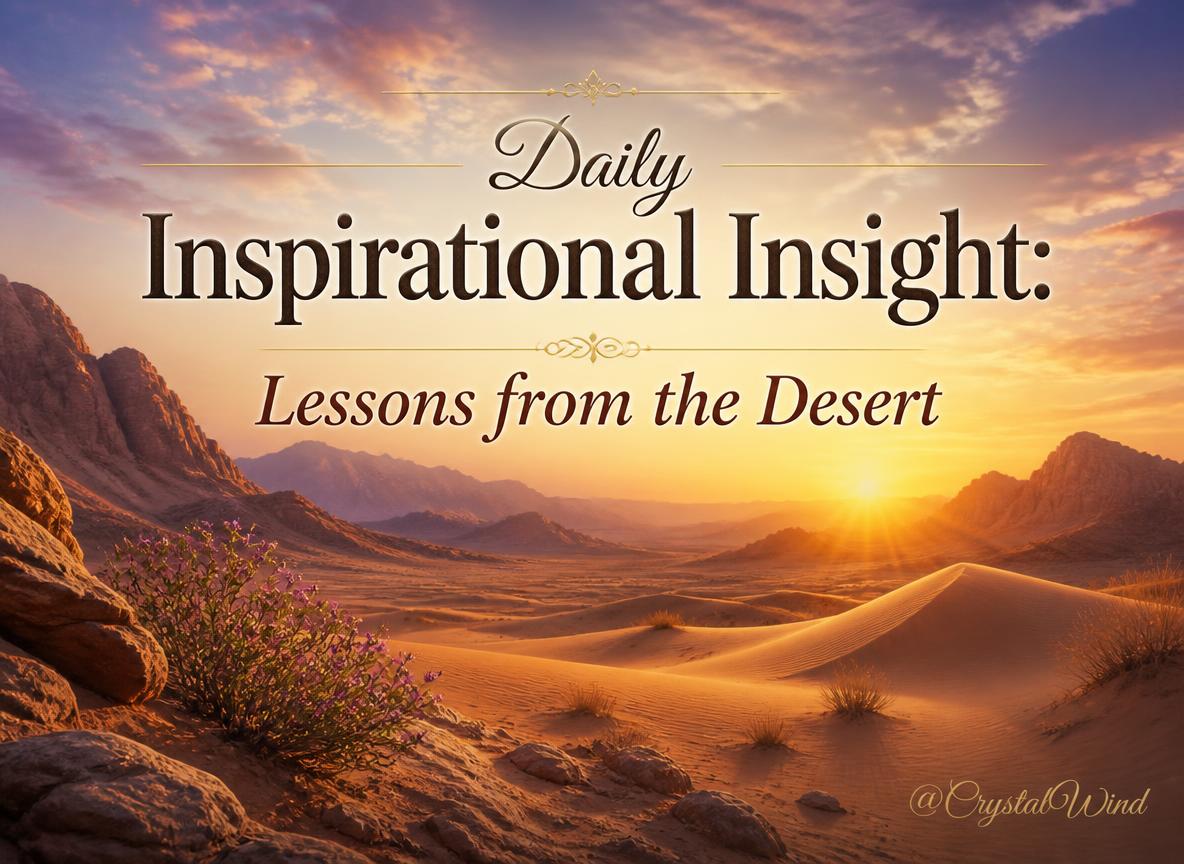 Daily Inspirational Insight: Lessons from the Desert Daily Inspirational Insight: Lessons from the Desert