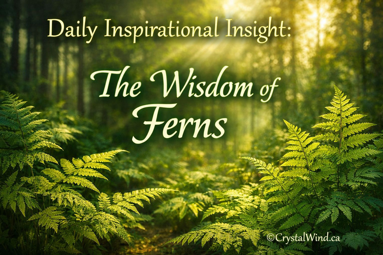 Daily Inspirational Insight: The Wisdom of Ferns