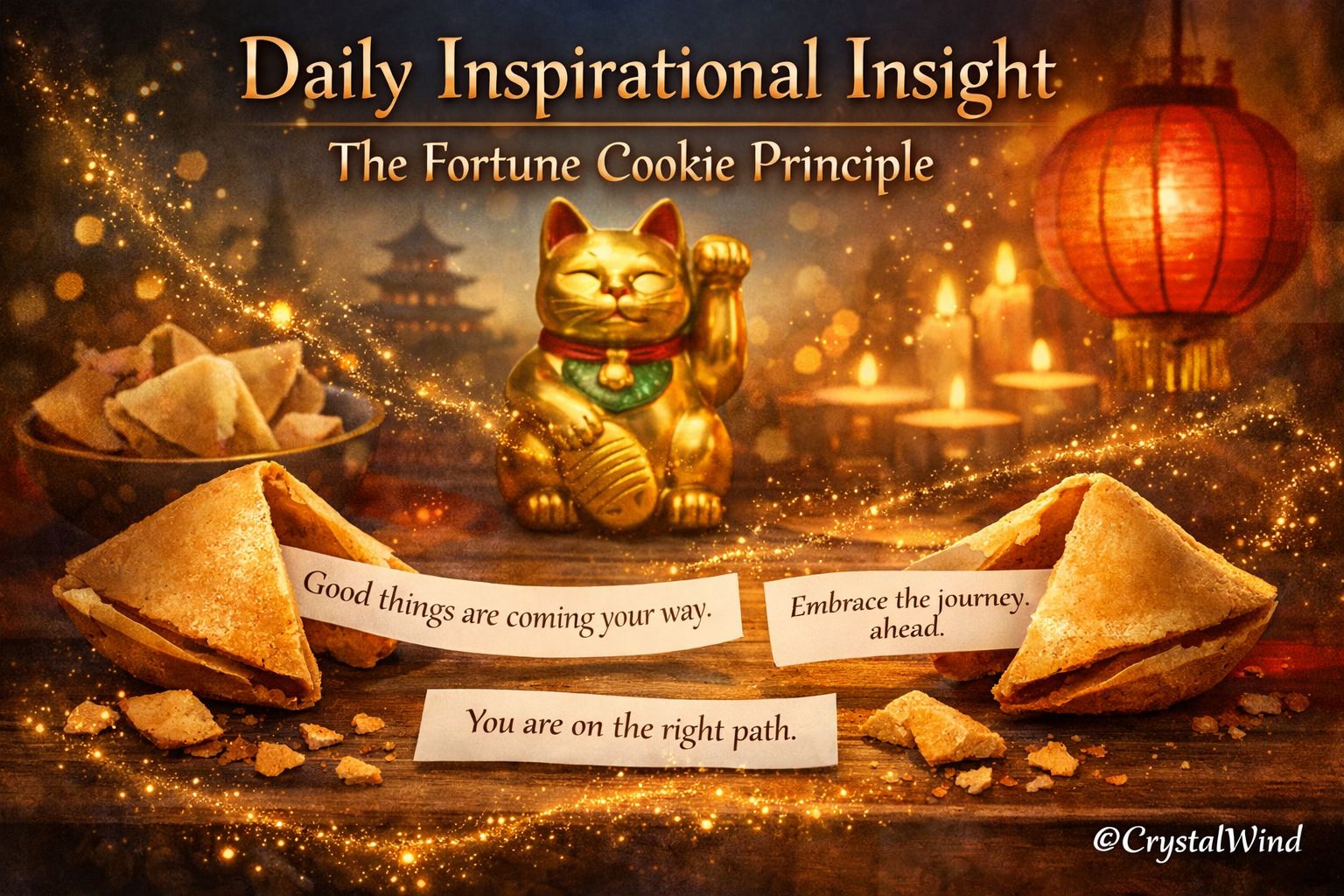 Daily Inspirational Insight: The Fortune Cookie Principle Daily Inspirational Insight: The Fortune Cookie Principle