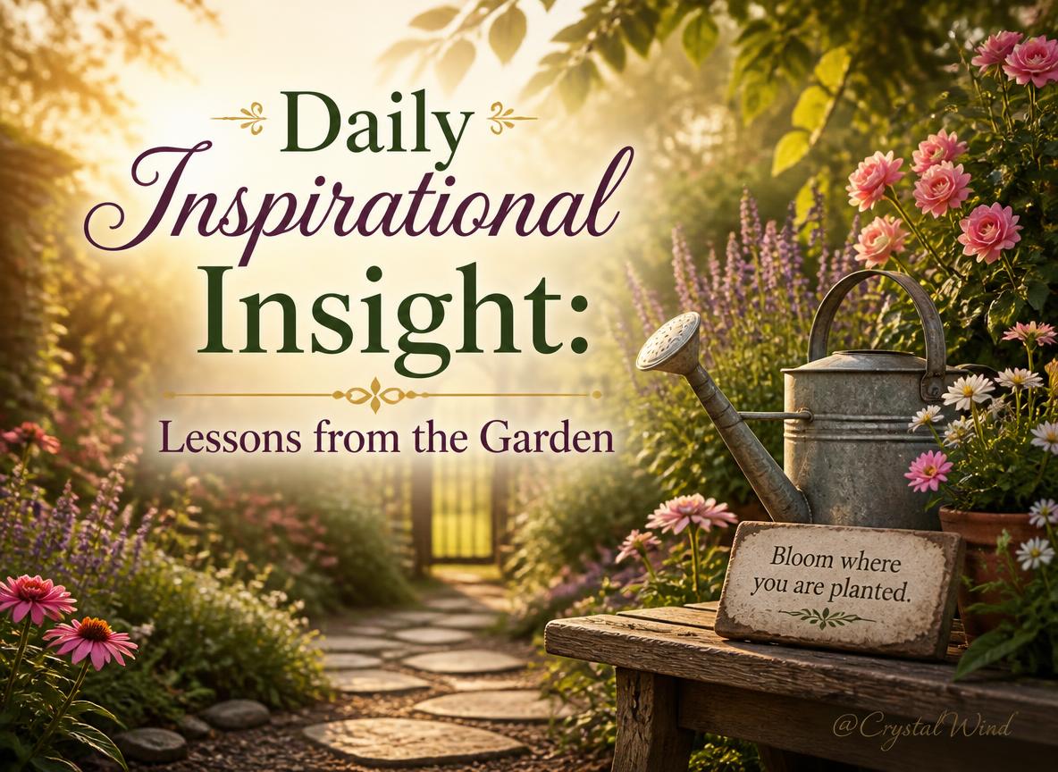 Daily Inspirational Insight: Lessons from the Garden Daily Inspirational Insight: Lessons from the Garden