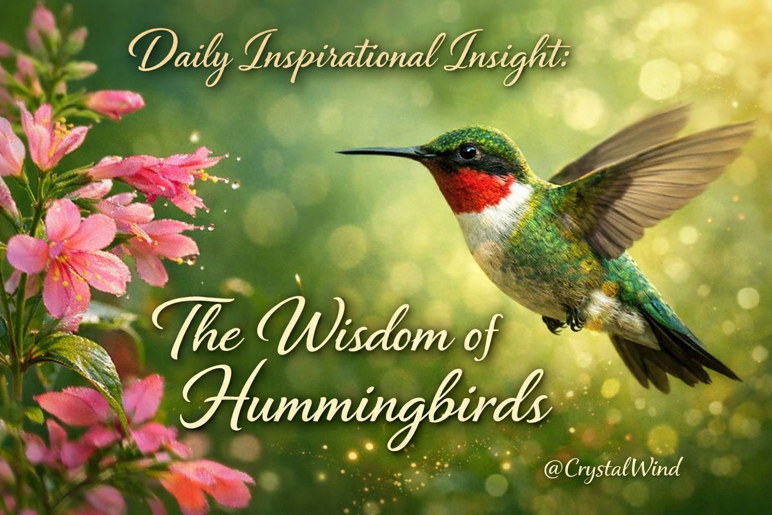 Daily Inspirational Insight: The Wisdom of Hummingbirds