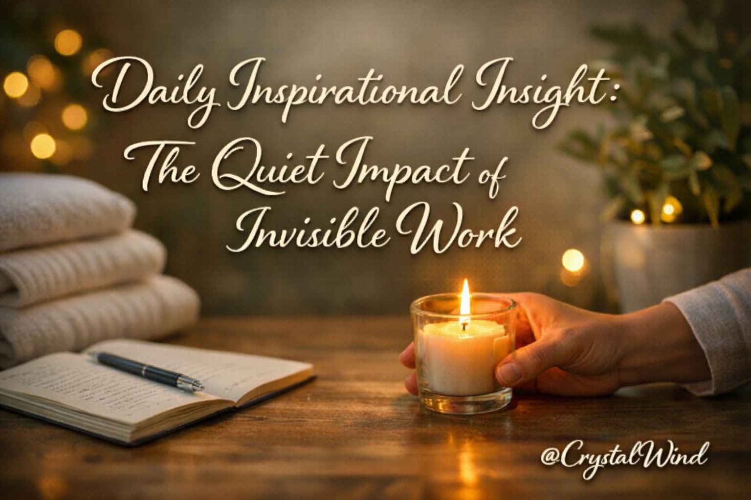 Daily Inspirational Insight: The Quiet Impact of Invisible Work