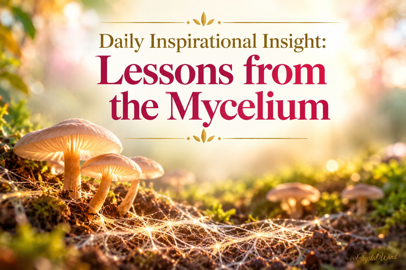 Daily Inspirational Insight: Lessons from the Mycelium Daily Inspirational Insight: Lessons from the Mycelium
