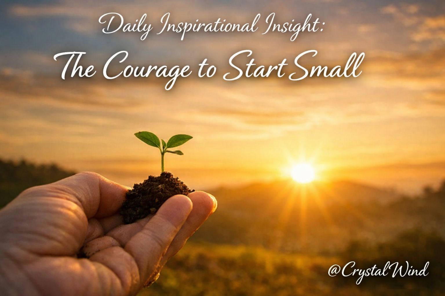 Daily Inspirational Insight: The Courage to Start Small Daily Inspirational Insight: The Courage to Start Small