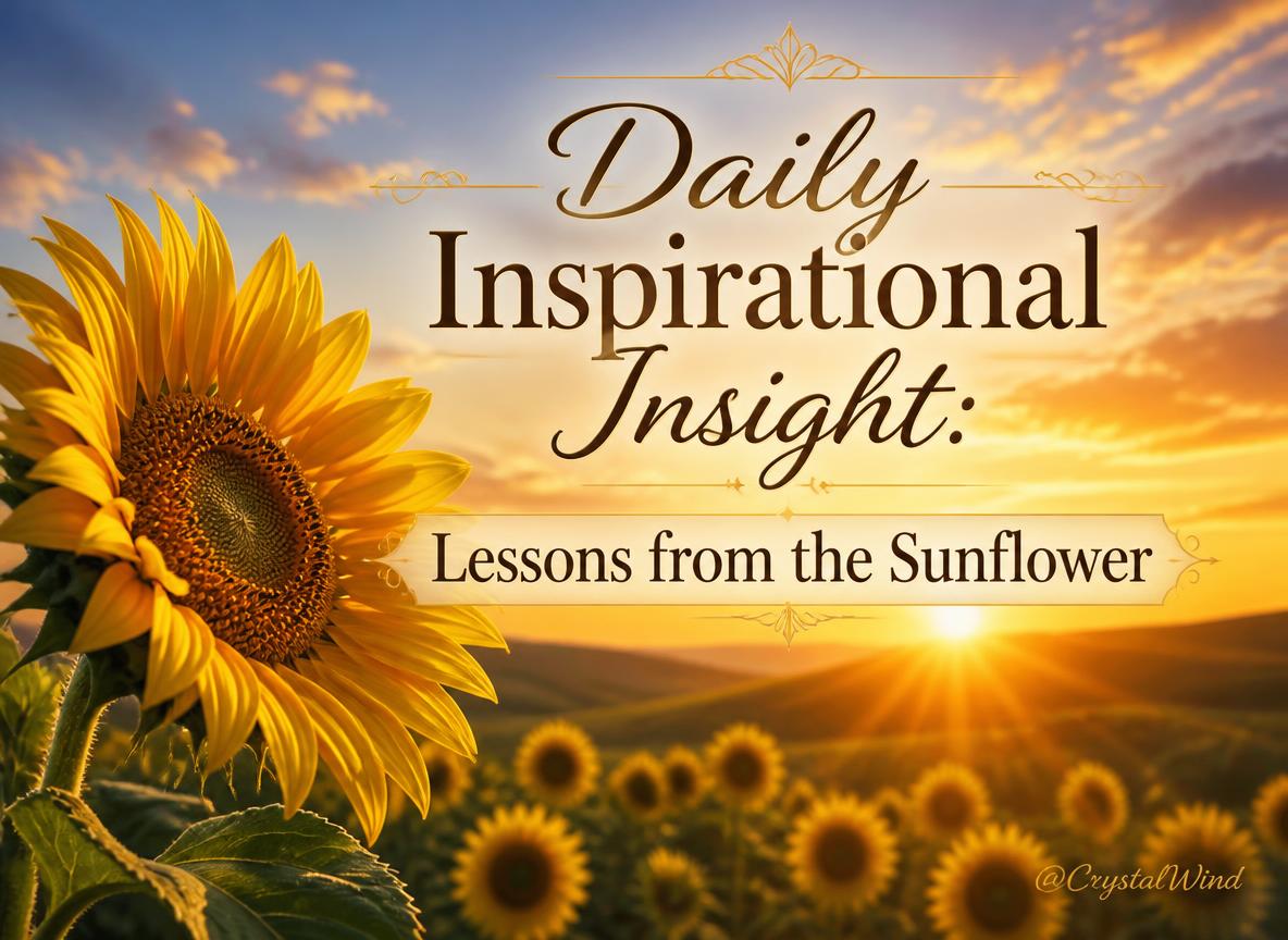 Daily Inspirational Insight: Lessons from the Sunflower Daily Inspirational Insight: Lessons from the Sunflower