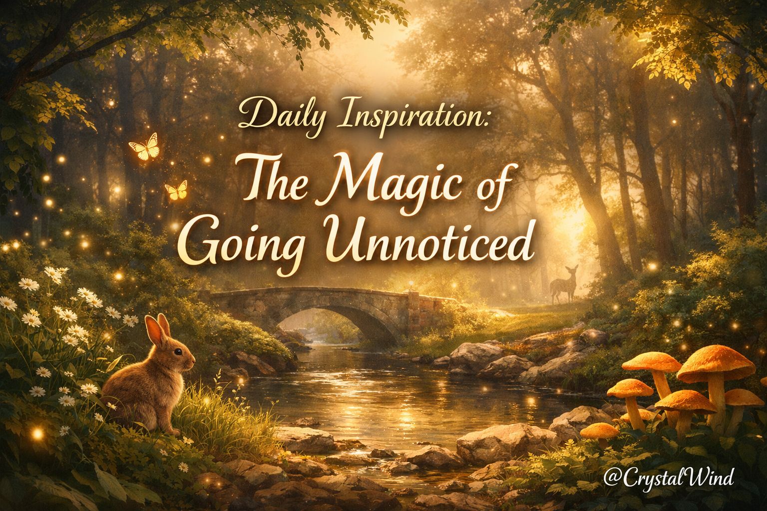 Daily Inspiration: The Magic of Going Unnoticed Daily Inspiration: The Magic of Going Unnoticed
