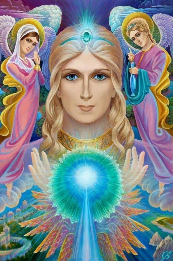 Archangel Raphael and Mary
