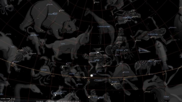 Full Moon December 2021 [Stellarium]