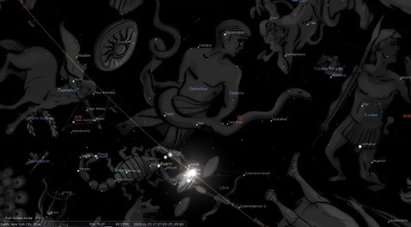 New Moon November 2022 [Stellarium]