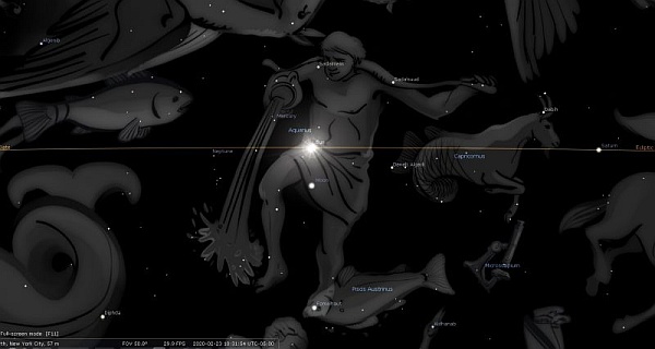 New Moon February 2020 [Stellarium]