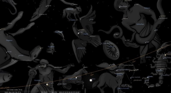 Full Moon July 2021 [Stellarium]