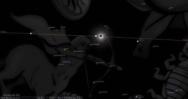 New Moon December 2019 [Stellarium]