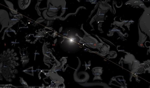 New Moon November 2021 [Stellarium]