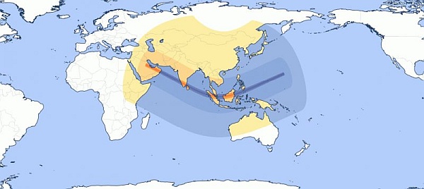 Solar Eclipse December 2019 Map