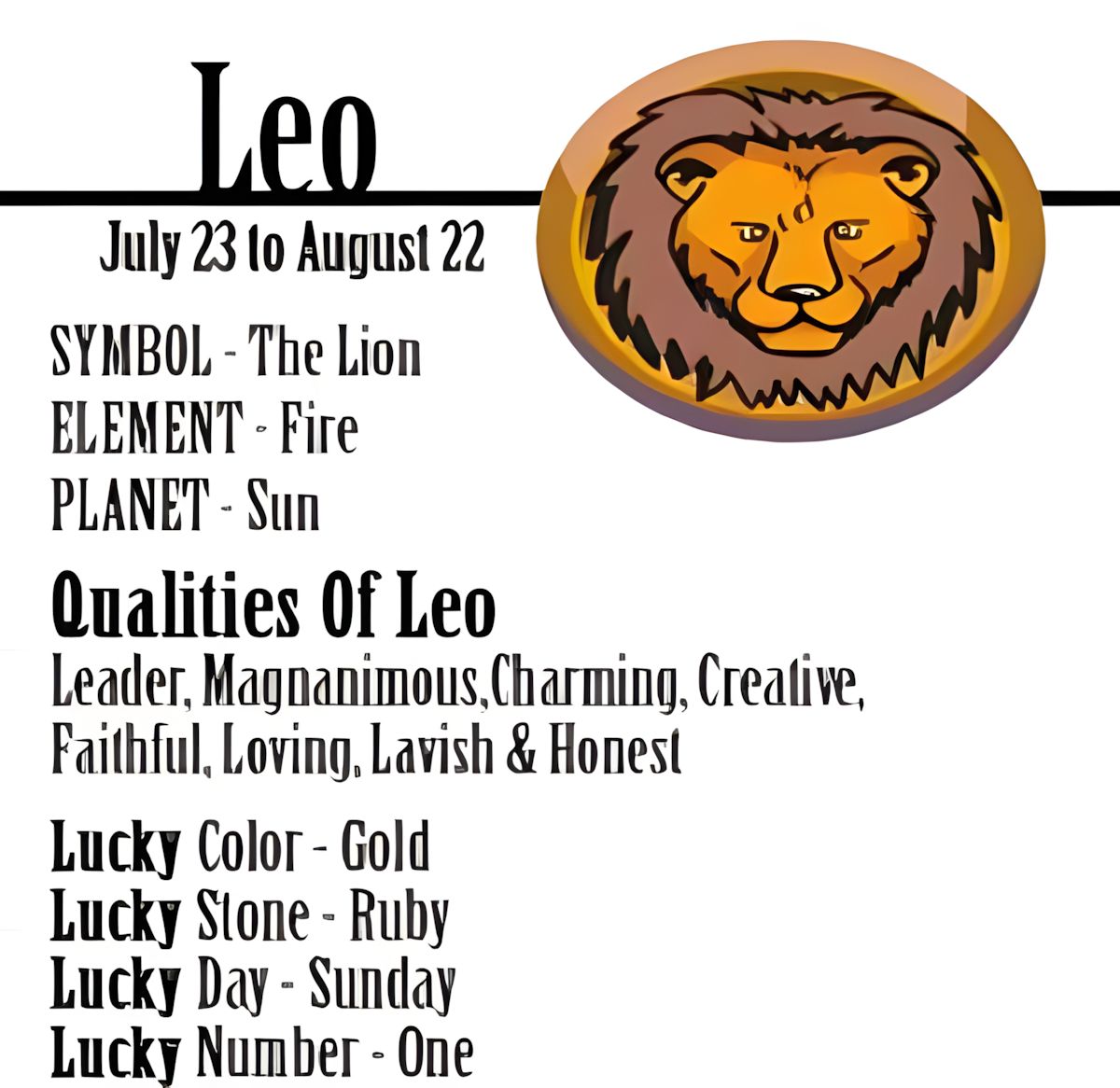 Leo Personality Traits Leo Personality Traits