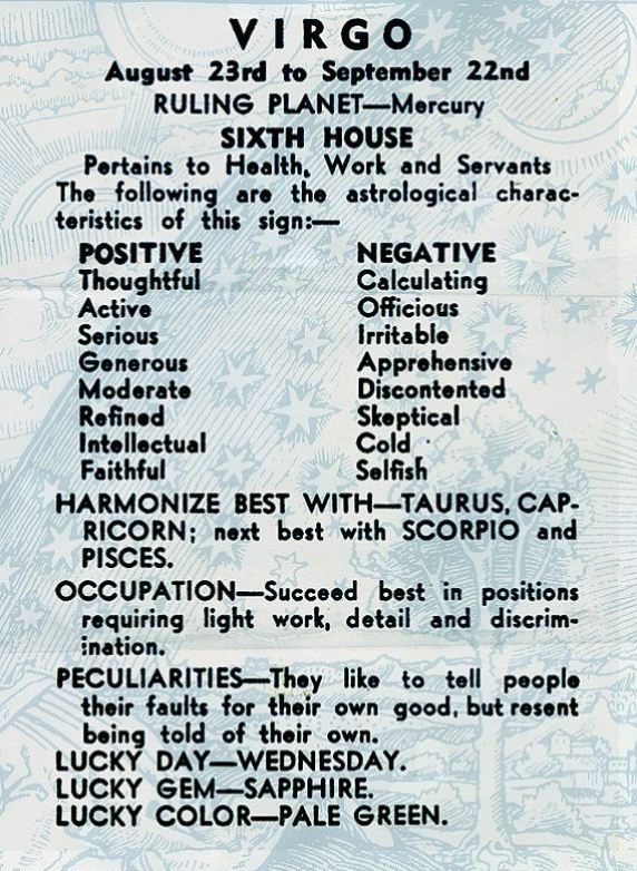 Virgo Details august birth sign virgo characteristics