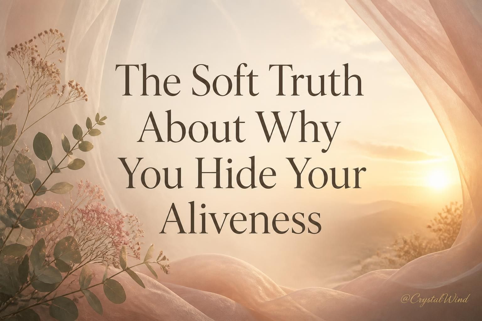The Soft Truth About Why You Hide Your Aliveness The Soft Truth About Why You Hide Your Aliveness